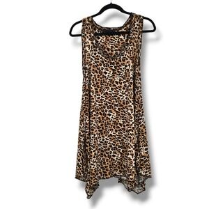 Isabella Rodriguez Leopard Print Asymmetrical Hem Tank Dress Women S